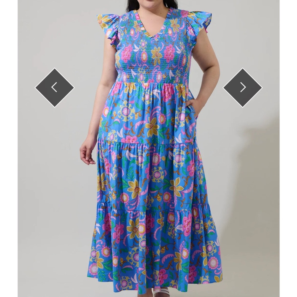 Sugarlips Vibrant Floral Maxi Dress